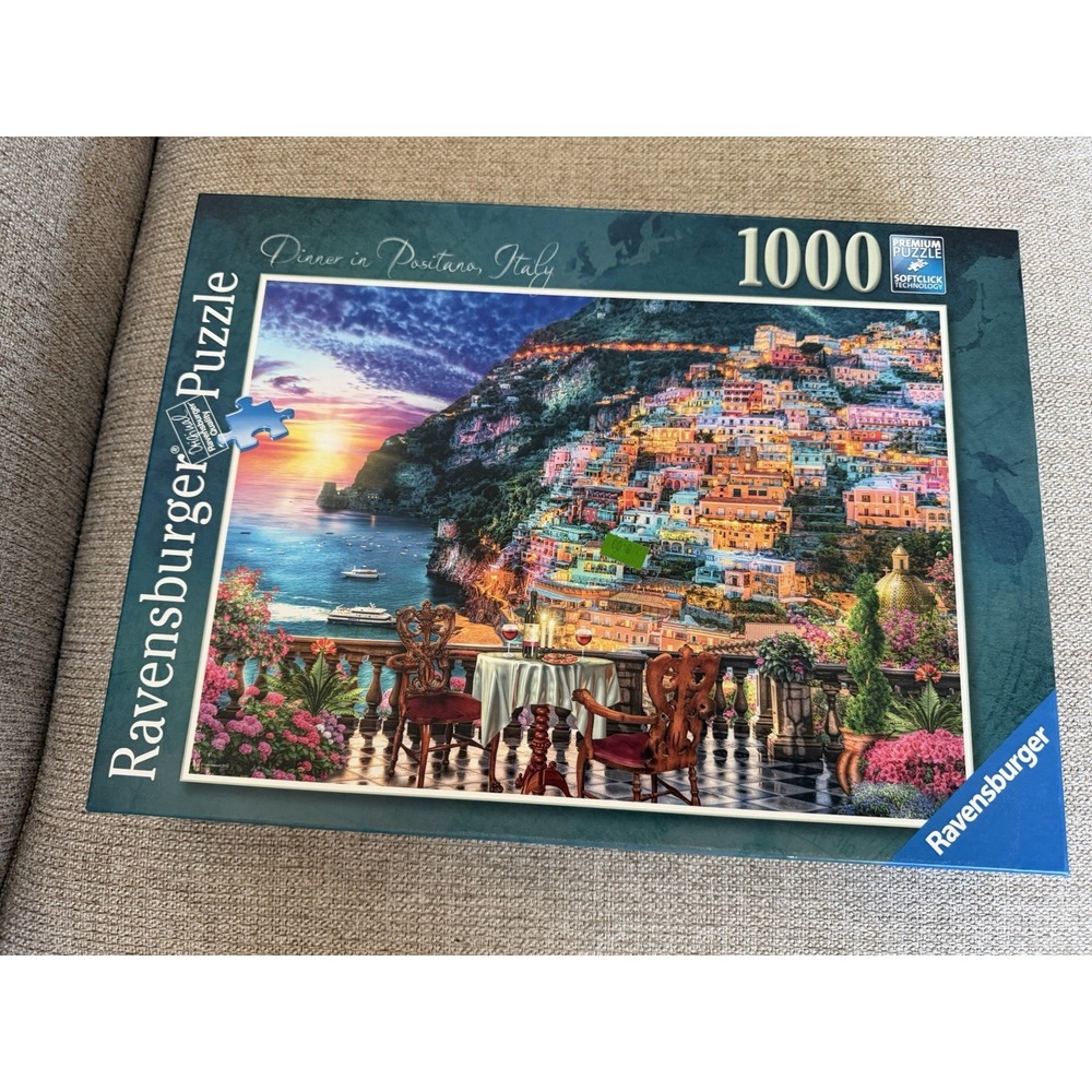 Ravensburger DINNER IN PAOSITANO ITALY SUNSET Puzzle 1000 Pieces